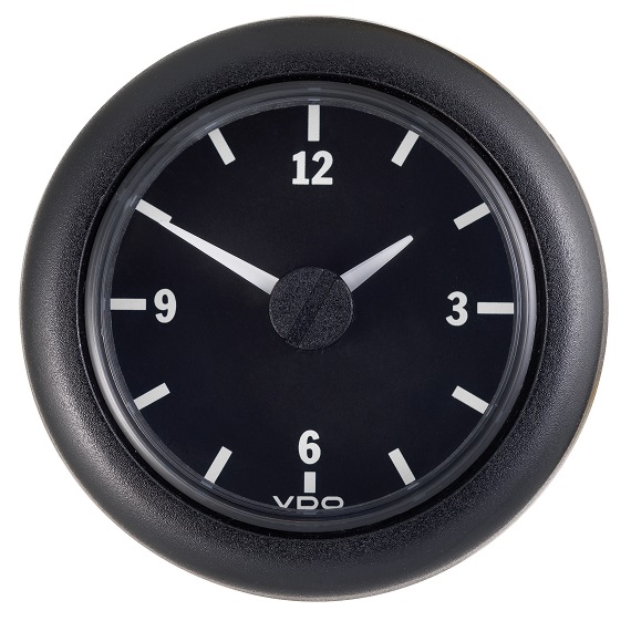 A2C53321687-S - VDO Analog Clock 12v Viewline Onyx