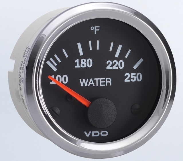 310-195 - VDO Temperature Gauge Water 250F Vision Chrome
