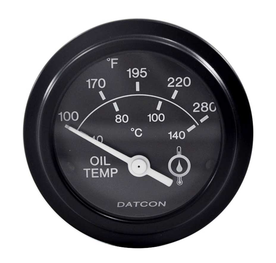 100180 - Datcon Oil Temperature Gauge 100-280 degrees F