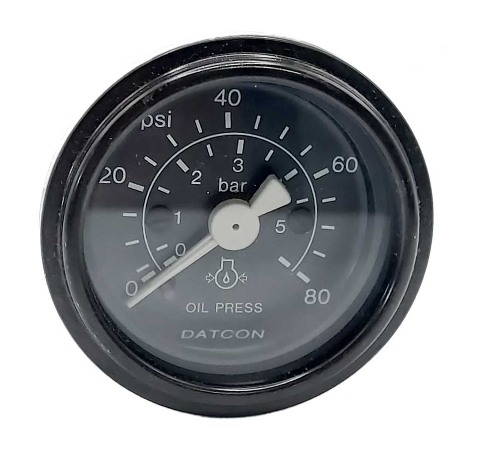 100186 - Datcon Oil Pressure Gauge 0-80PSI