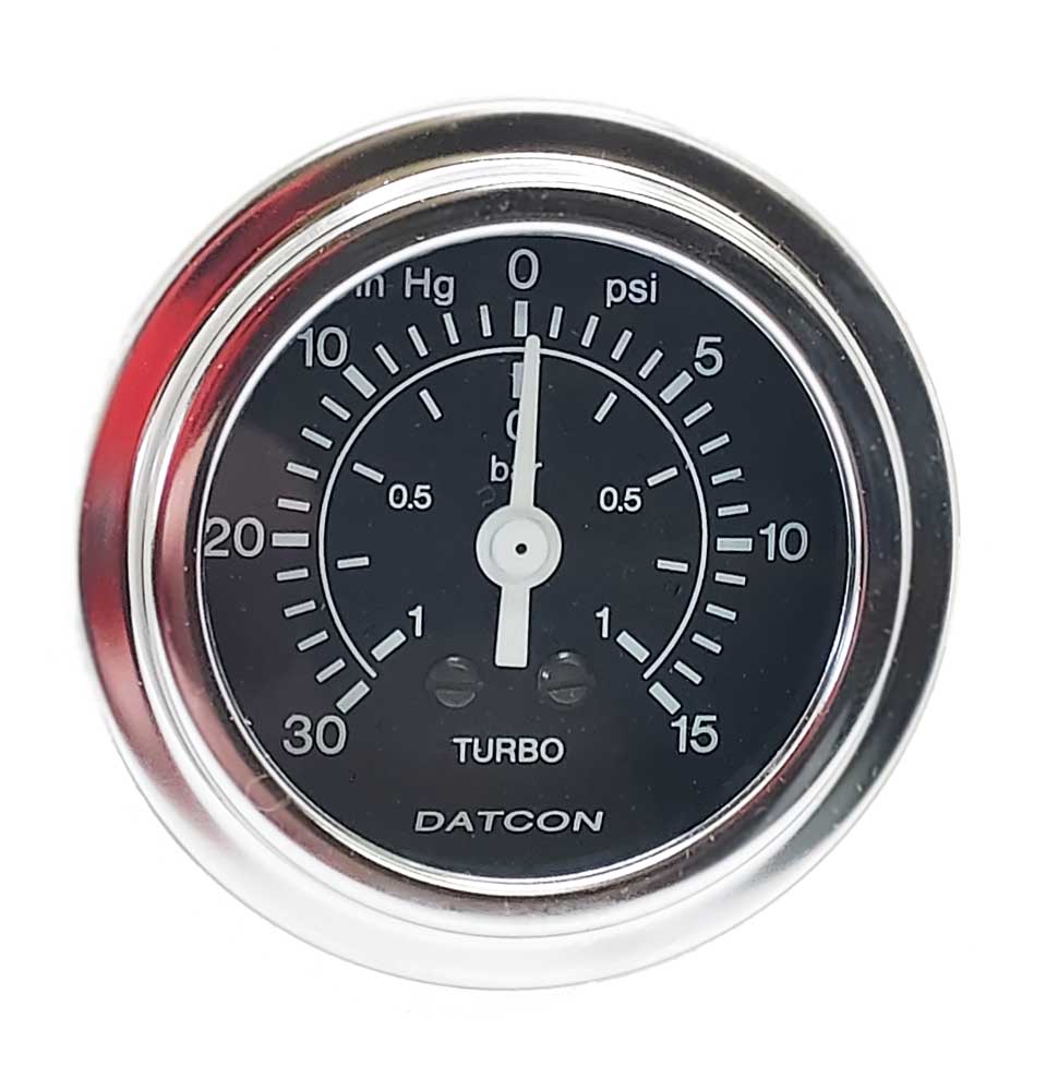100193 - Datcon Heavy Duty Industrial Turbo Pressure Gauge 30 in Hg 15 PSI