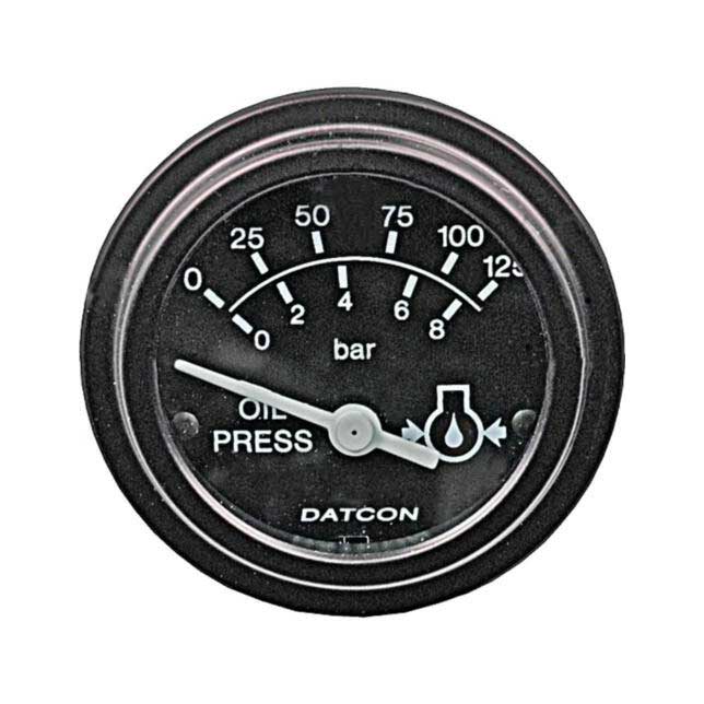 101083 - Datcon Oil Pressure Gauge 12V 0-125PSI 240-33.5 ohms