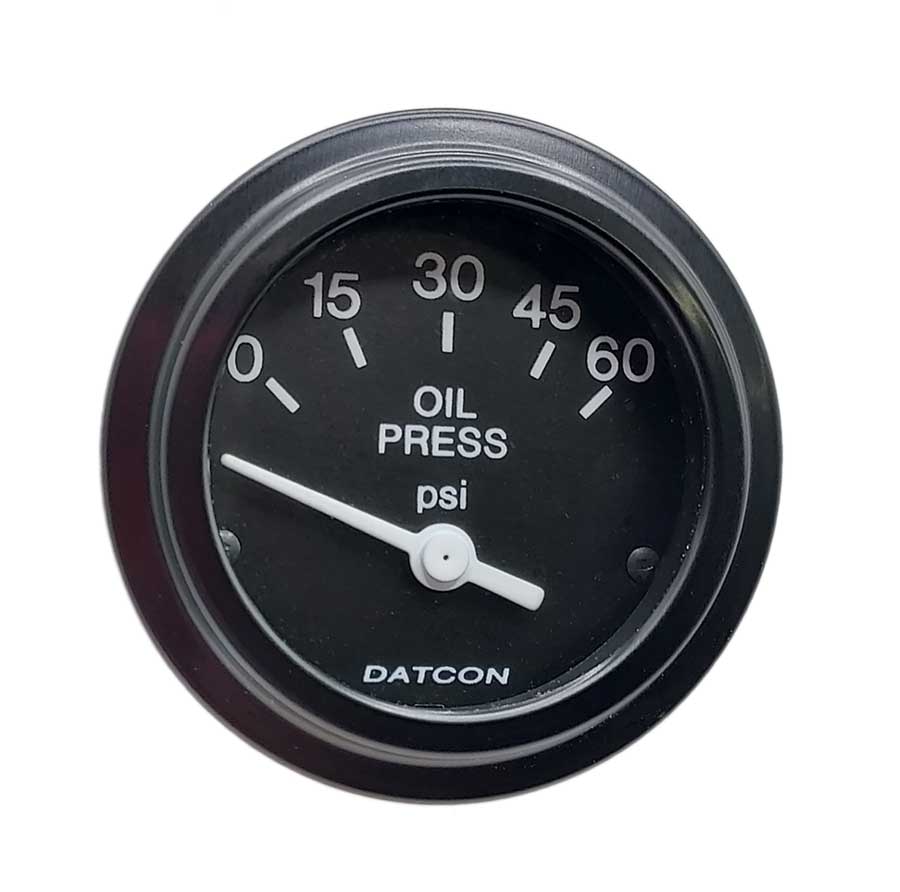 101331 - Datcon Oil Pressure Gauge 12V 0-60PSI 240-33.5 ohms
