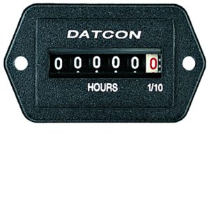 102033 - Datcon Hourmeter Mini 2-HOLE 10-80VDC