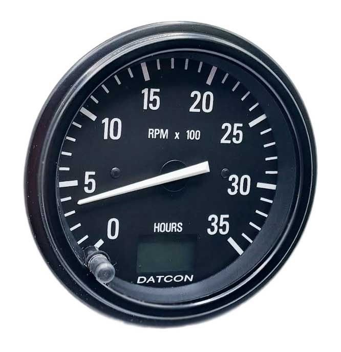 111562 - Datcon Tachometer with Hourmeter Deluxe 3500RPM