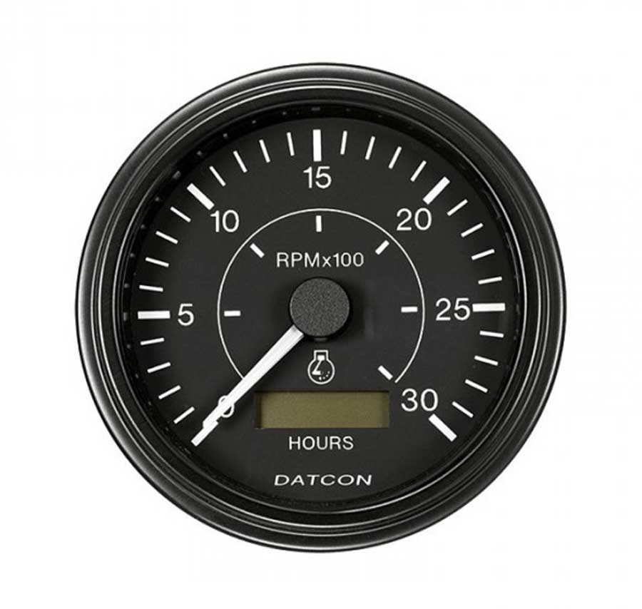 122707 - Datcon Tachometer with Hourmeter ANALOG II 0-3000 RPM