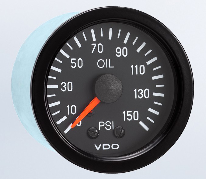 150-1112 - VDO Oil Pressure Gauge 150PSI Vision Black