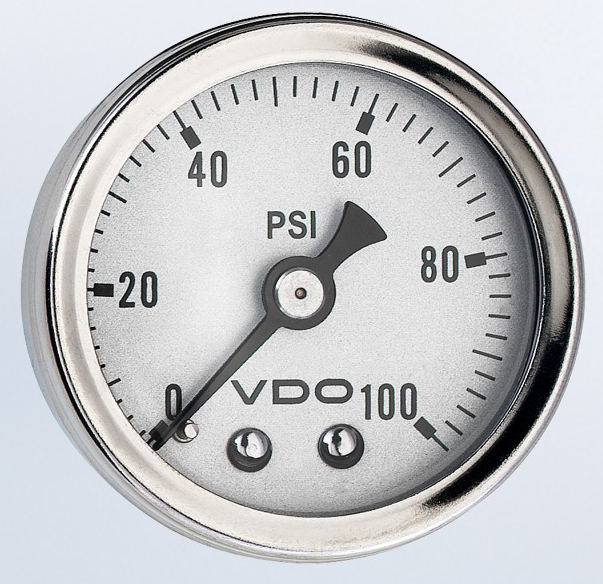 153-112 - VDO Direct Mount 100PSI Mechanical Pressure Gauge