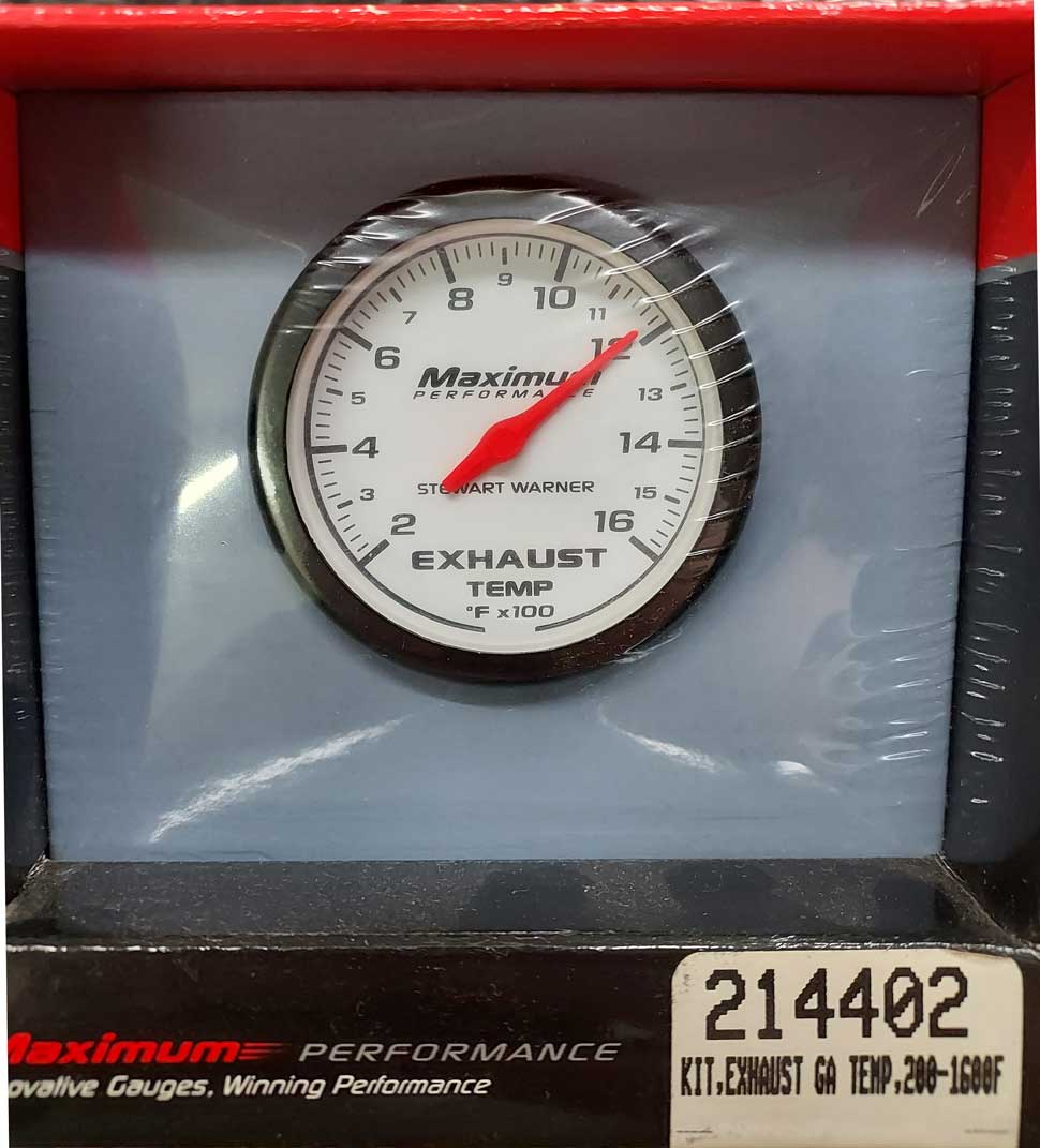 214402 - Stewart Warner Maximum Performance Exhaust Temperature Gauge 1600F