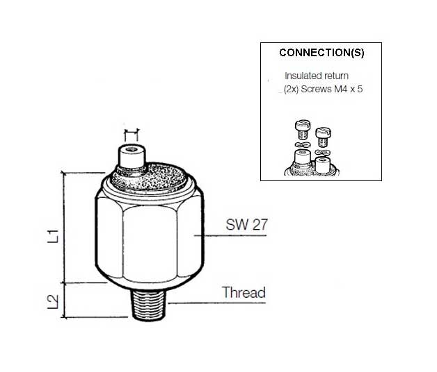 230-112-005-004C - VDO PRESSURE Switch 3Bar (Earth Ret)