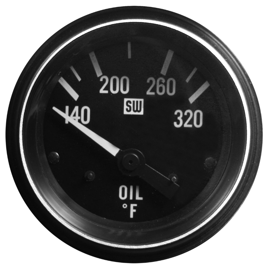 284K - Stewart Warner Heavy Duty Oil Temperature Gauge 140-320F