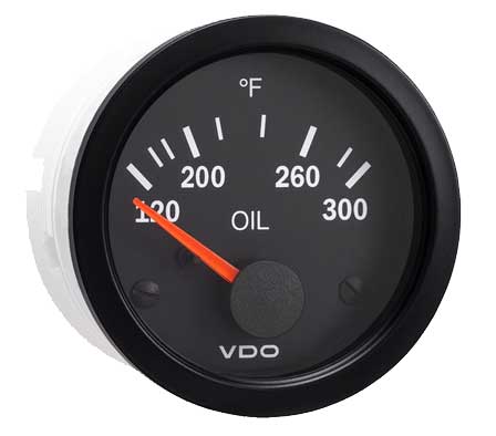 310-1062 - VDO Vision Black 300F Oil Temperature Gauge