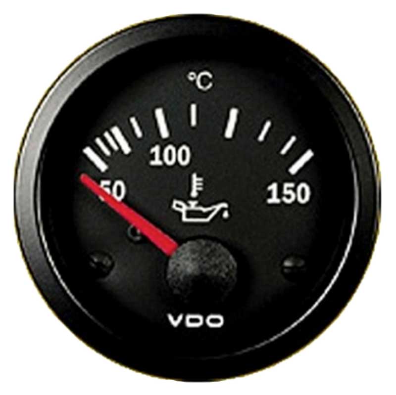 310-109 - VDO Temperature Gauge 150C Oil Vision Black