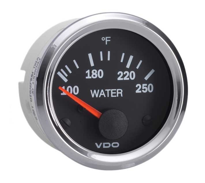 310-195 - VDO Temperature Gauge Water 250F Vision Chrome