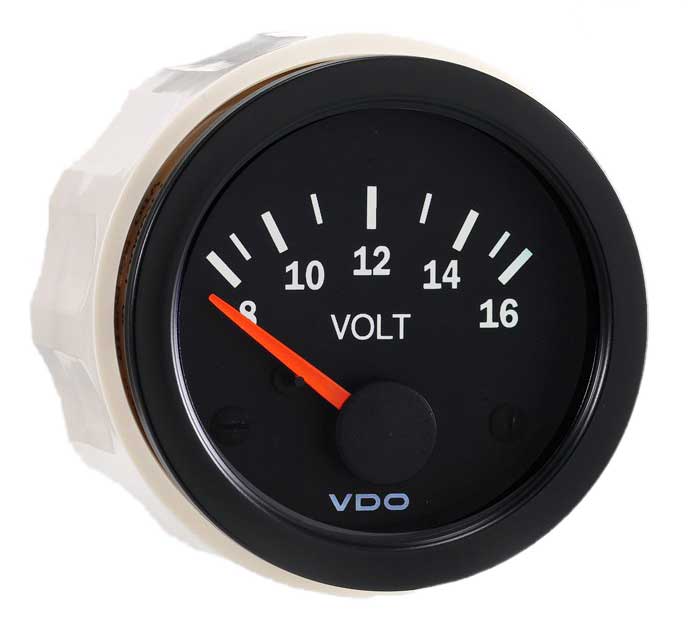 332-103 - VDO Voltmeter Gauge Vision Black