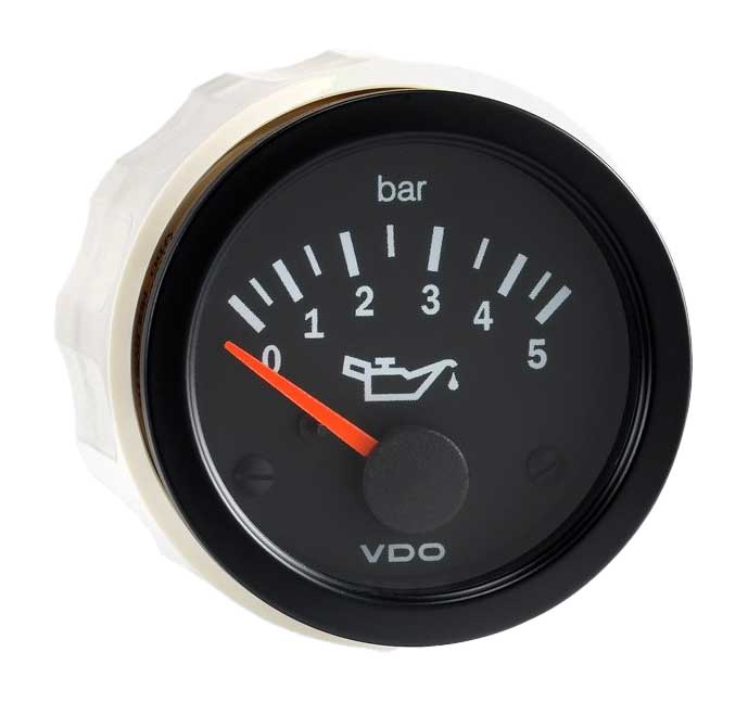 350-101 - VDO Vision Black 5 bar Oil Pressure Gauge