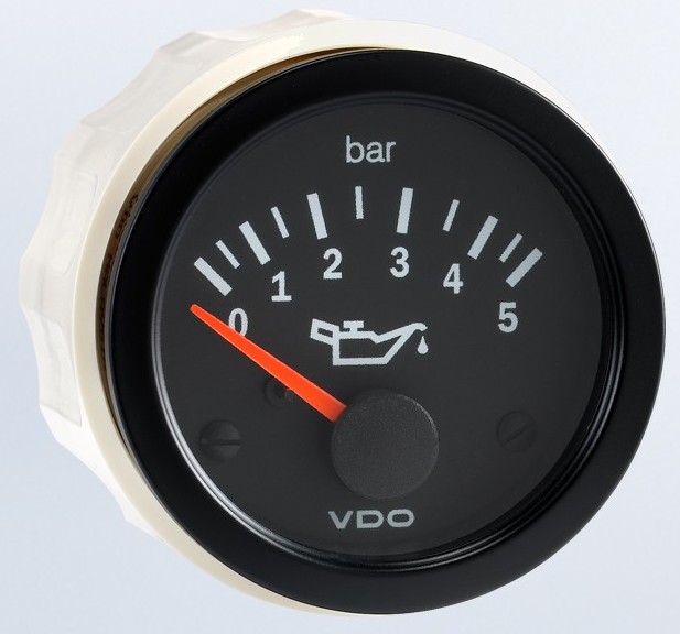 350-101 - VDO Vision Black 5 bar Oil Pressure Gauge
