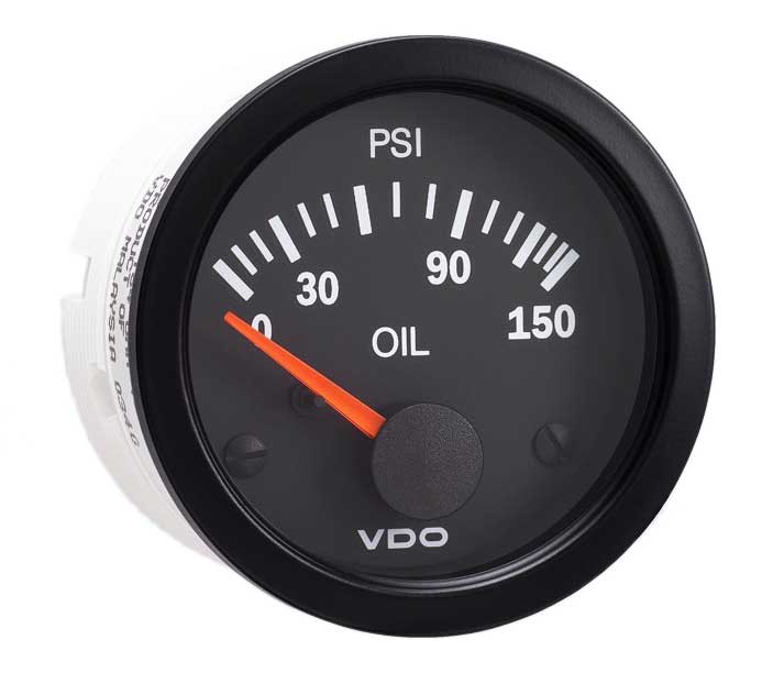 350-108 - VDO Oil Pressure Gauge 150psi Vision Black