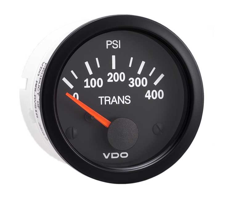350-110 - VDO Transmission Oil Pressure Gauge 400 psi Vision