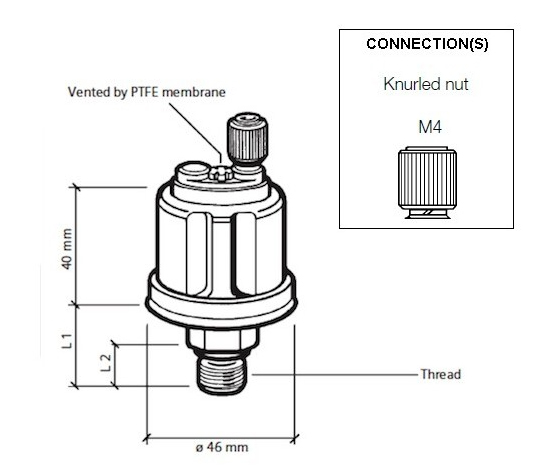 360-081-029-085C -VDO Oil Pressure Sensor 5bar