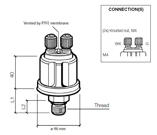 360-081-030-022C -VDO Oil Pressure Sensor 10bar