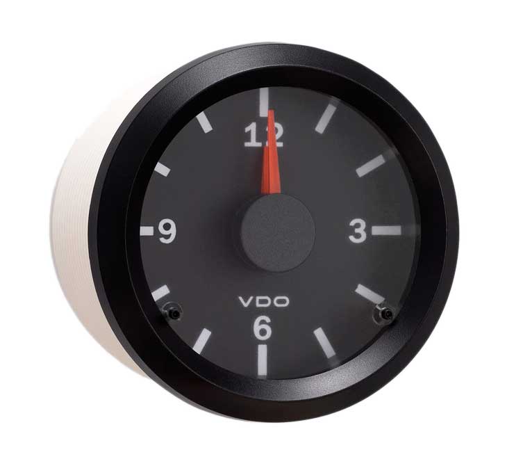 370-155 - VDO Analog Clock 12-24V Vision Black