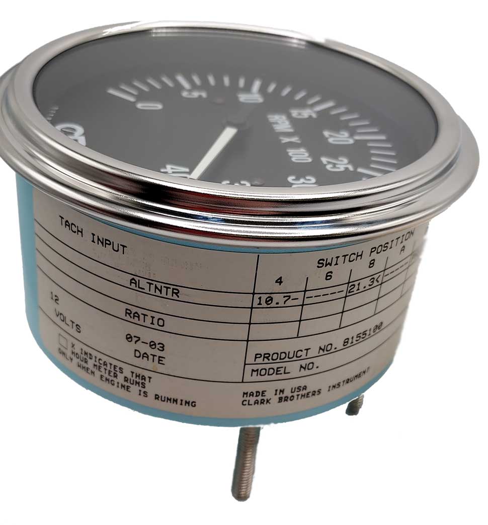 8155100 - Clark Brothers Instrument Tachometer 4000 RPM