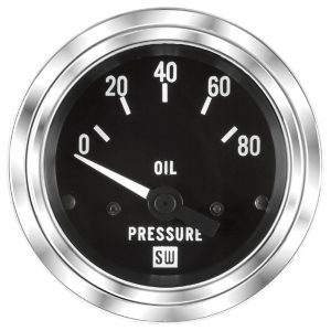 82113 - Stewart Warner Deluxe Oil Pressure Gauge 0-80PSI