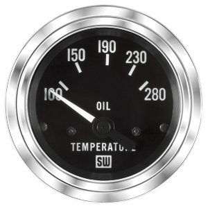 82115 - Stewart Warner Deluxe Oil Temperature Gauge 100-280 Degrees