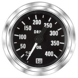 82121 - Stewart Warner Deluxe Transmission Oil Pressure Gauge 25-400PSI