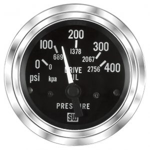 82136 - Stewart Warner Deluxe Transmission Oil Pressure Gauge 0-400PSI