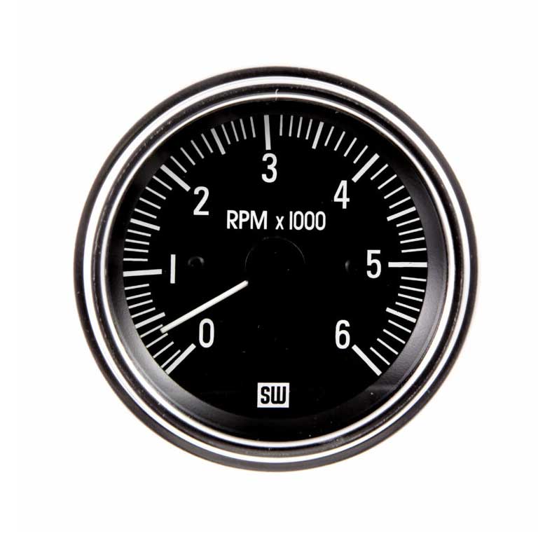 82162 - Stewart Warner Electric Gas-Ignition Tachometer Deluxe 6000RPM