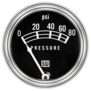 82208 - Stewart Warner Standard Line Oil Pressure Gauge 5-80PSI