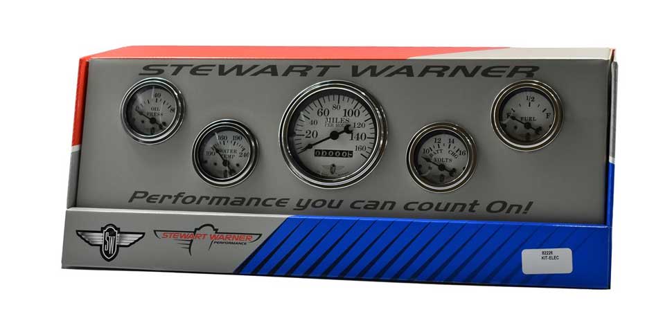82226 - Stewart Warner Kit 5-Gauge Wings White