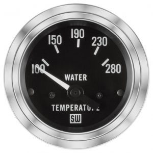 82307 - Stewart Warner Deluxe Water Temperature Gauge 100-280 Degrees