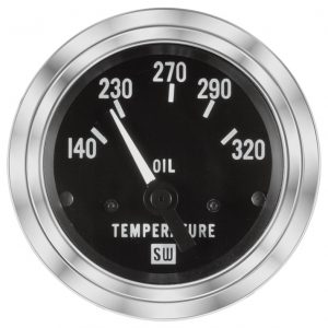 82308 - Stewart Warner Deluxe Oil Temperature Gauge 140-320 Degrees