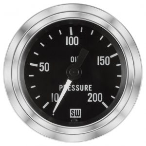82324 - Stewart Warner Deluxe Oil Pressure Gauge 10-200PSI