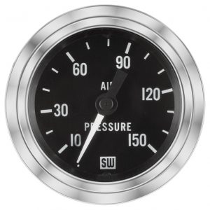 82329 - Stewart Warner Deluxe Air Pressure Gauge 10-150PSI