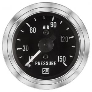 82332 - Stewart Warner Deluxe Dual Air Pressure Gauge 10-150PSI