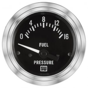 82333 - Stewart Warner Deluxe Fuel Pressure Gauge 0-16PSI Deluxe