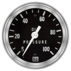 82406 - Stewart Warner Deluxe Oil Pressure Gauge 5-100PSI