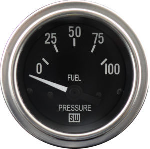 82436 - Stewart Warner Fuel Pressure Gauge electrical Deluxe Series BT2 12V 240-33.5 Ohms