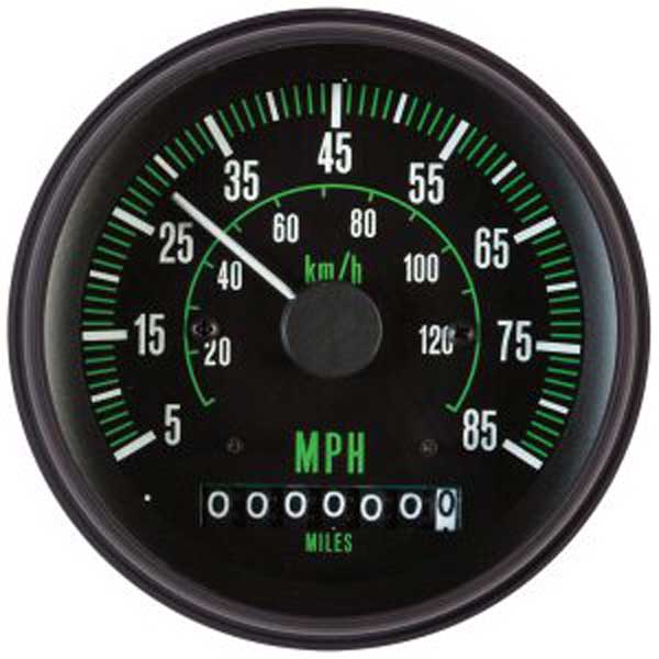 82645 - Stewart Warner Heavy Duty Plus Speedometer 5-85 MPH