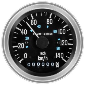 82656 - Stewart Warner Deluxe Speedometer 0-140 KPH 5-85 MPH