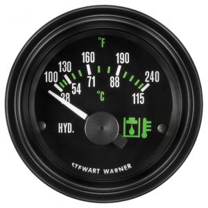 82740 - Stewart Warner Heavy Duty Plus Hydraulic Oil Temperature Gauge 100-240F 40-115C