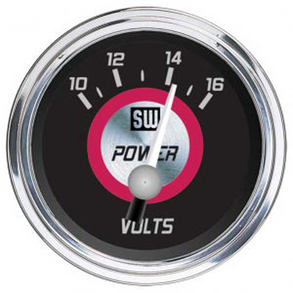 82754 - Stewart Warner Power Series Voltmeter 10-16 VDC