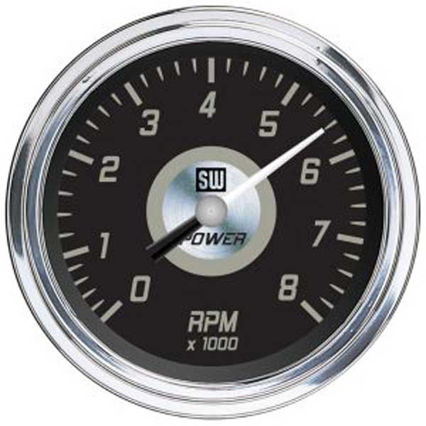 82837 - Stewart Warner Power Series Tachometer 0-8000 RPM