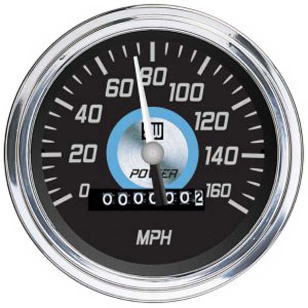 82841 - Stewart Warner Power Series Speedometer 0-160 MPH