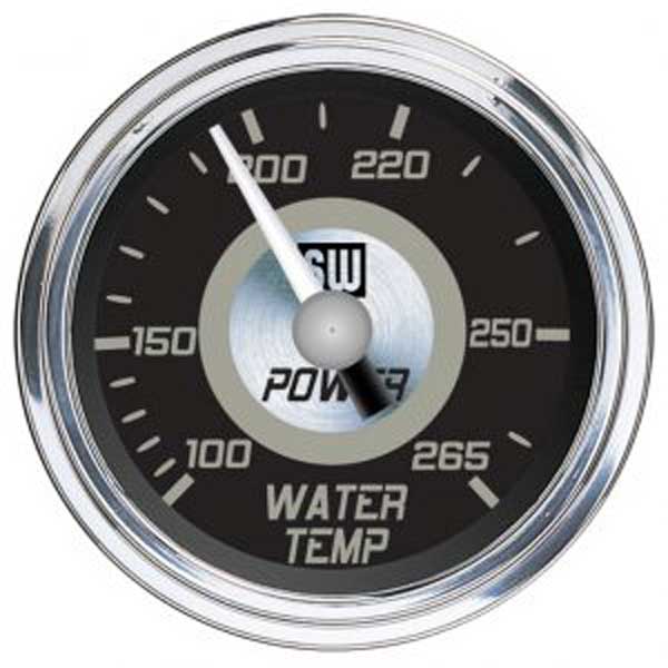 82843 - Stewart Warner Power Series Water Temperature Gauge 100-265F