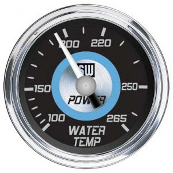 82844 - Stewart Warner Power Series Water Temperature Gauge 100-265F